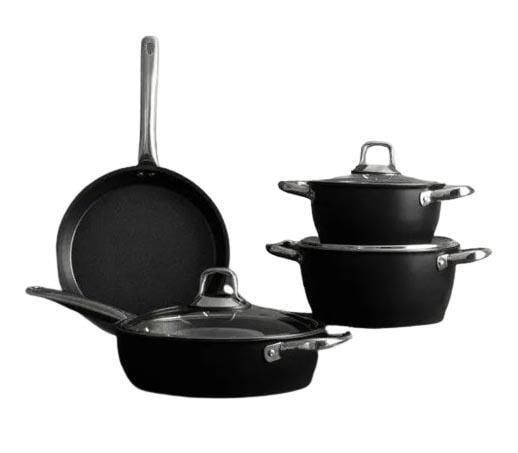 Набір каструль преміум-класу Casa Royal Diamond Pro Pearl P-UKR2010 з покриттям Greblon Diamond Чорний (1756259673)