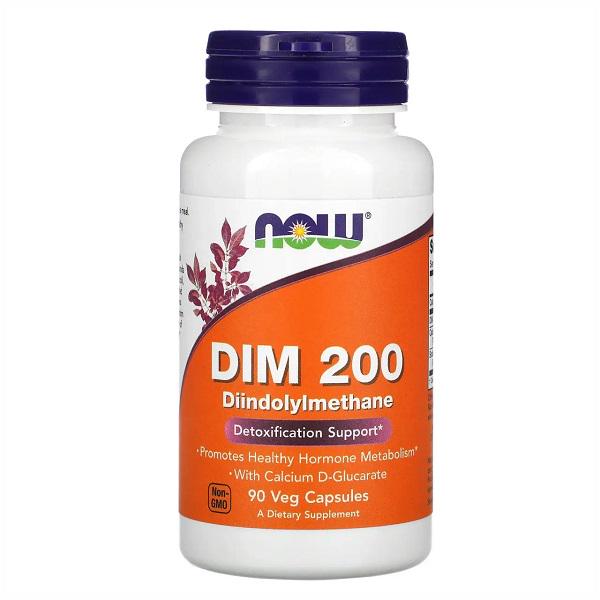 Антиоксидант Now Foods DIM 200 with Calcium D-Glucarate 90 вег. капс. (000022453)