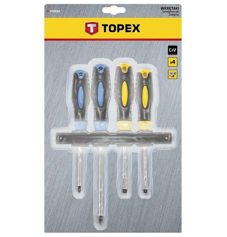 Набір магнітних викруток Topex PH/SL 4 шт. (23663) - фото 2 Набір магнітних викруток Topex PH/SL 4 шт. (23663) - фото 2