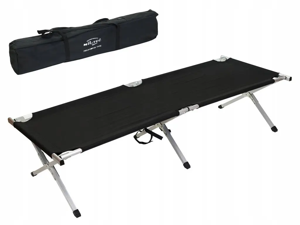 Раскладушка армейская полевая Mil-Tec US Type Style 120 кг 195x65 см Black (14402002) - фото 1 Раскладушка армейская полевая Mil-Tec US Type Style 120 кг 195x65 см Black (14402002) - фото 1