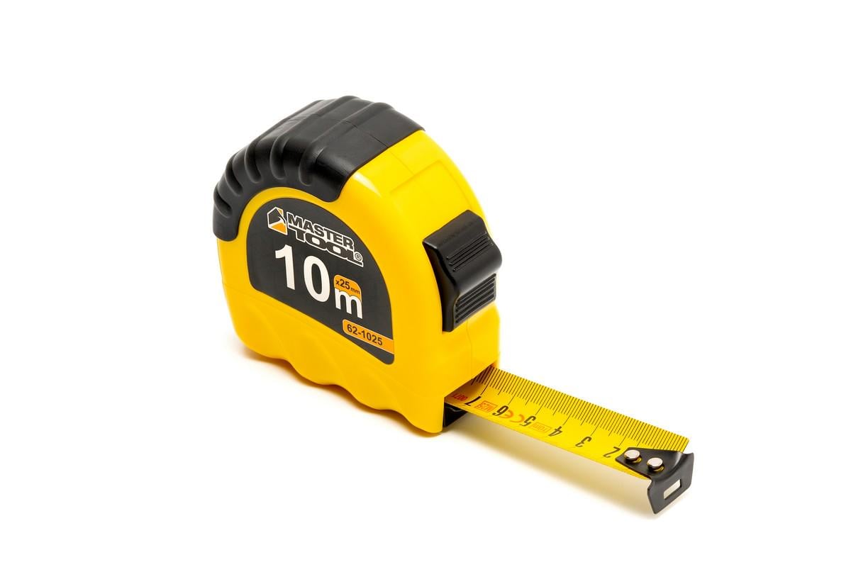 Рулетка MasterTool Shiftlock 10 м х 25 мм фиксатор полотна нейлоновое покрытие (62-1025)