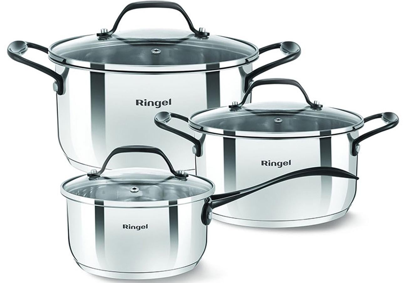 Набор посуды Ringel Elegance 6 предметов 1,3 л/2,7 л/5,3л (RG-6008)
