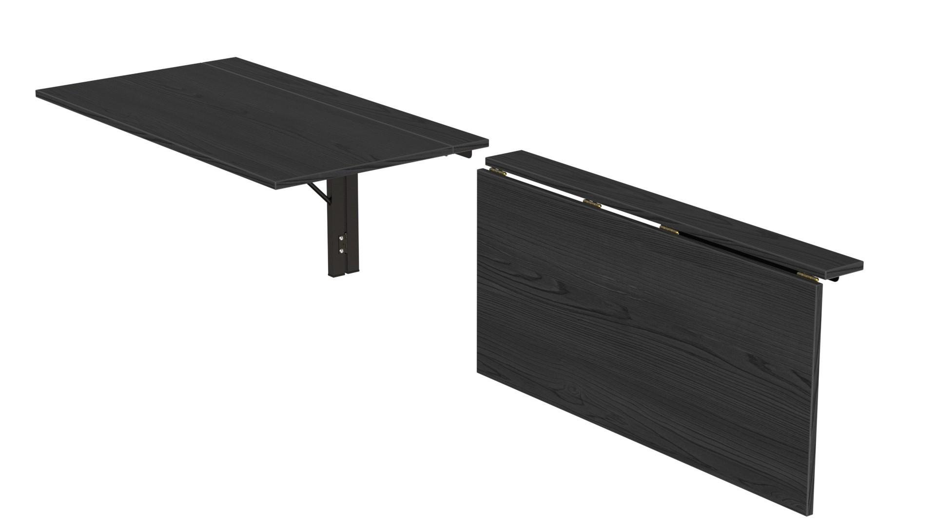 Обеденный стол-трансформер настенный Ferrum-decor Ника металл/ДСП 16 мм 420x900x500 мм Черный/Сосная Кембра (FRD-105166) - фото 3 Обеденный стол-трансформер настенный Ferrum-decor Ника металл/ДСП 16 мм 420x900x500 мм Черный/Сосная Кембра (FRD-105166) - фото 3