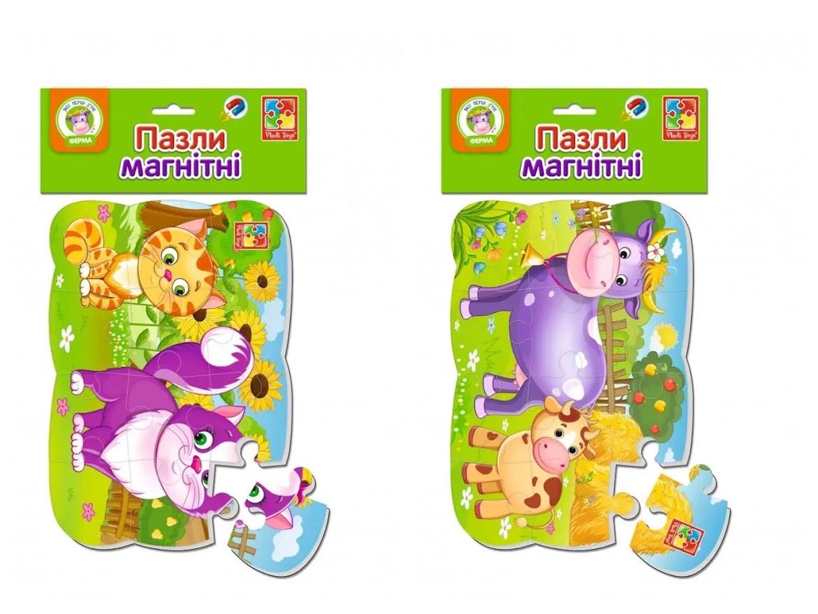Пазли магнітні А5 Vladi Toys Ферма. Мама та малюк 2 шт.