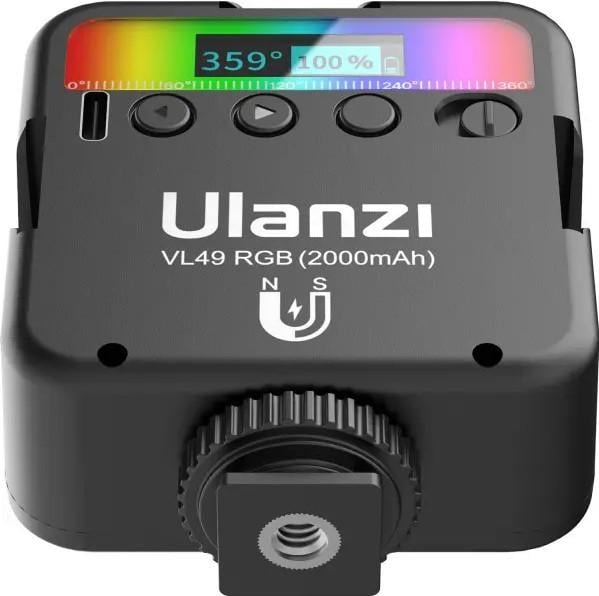 Світло накамерне LED RGB Ulanzi VL49 RGB (2816867680) - фото 3 Світло накамерне LED RGB Ulanzi VL49 RGB (2816867680) - фото 3