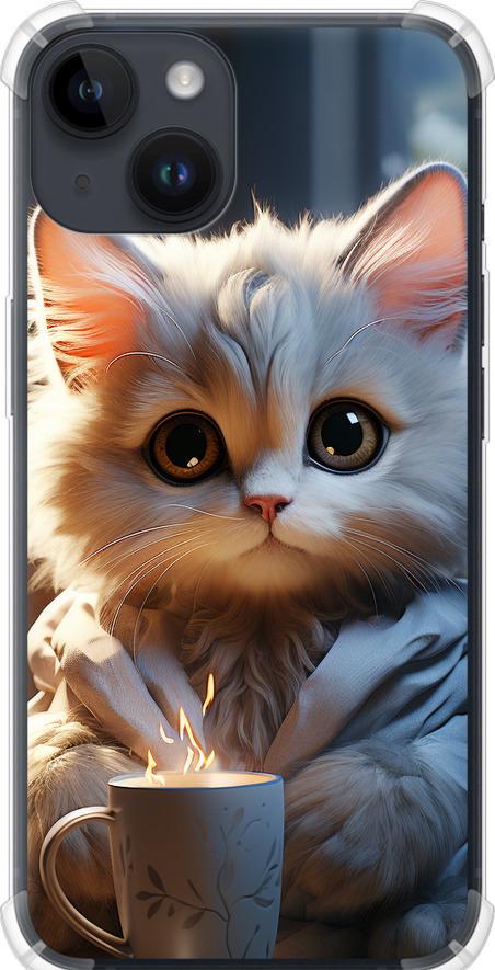 Чохол на iPhone 14 Білий кіт (5646sp-2648-42517) Чохол на iPhone 14 Білий кіт (5646sp-2648-42517)
