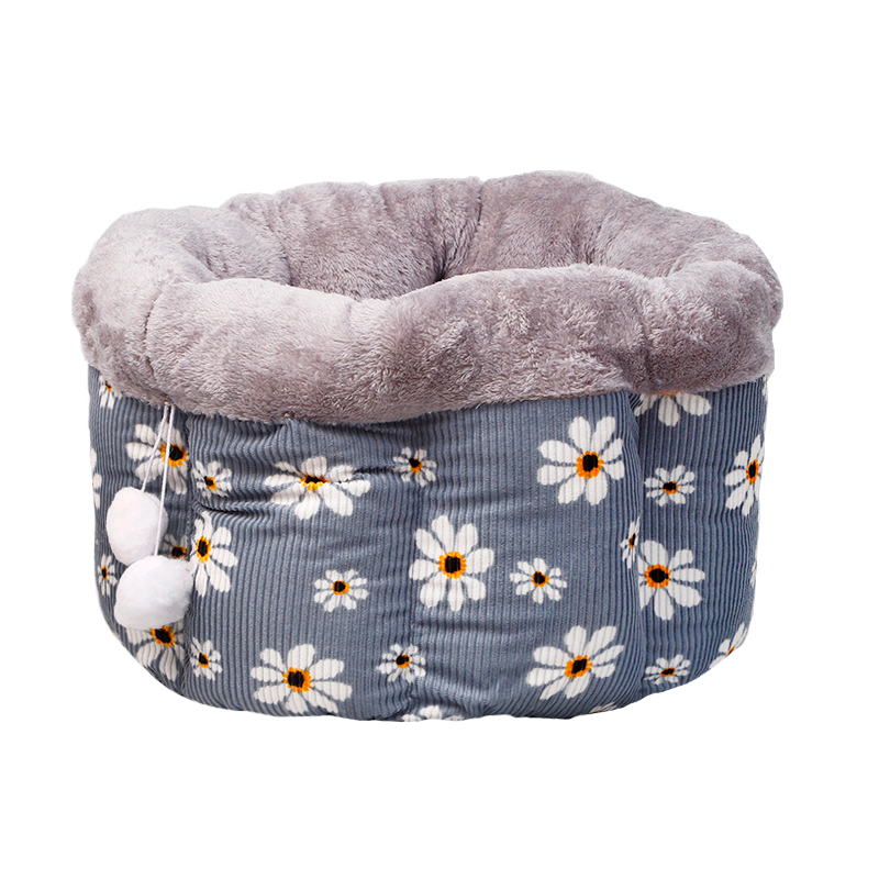 Лежак для кошек Taotaopets 542208 Ромашки Gray 38x38 cm спальное место