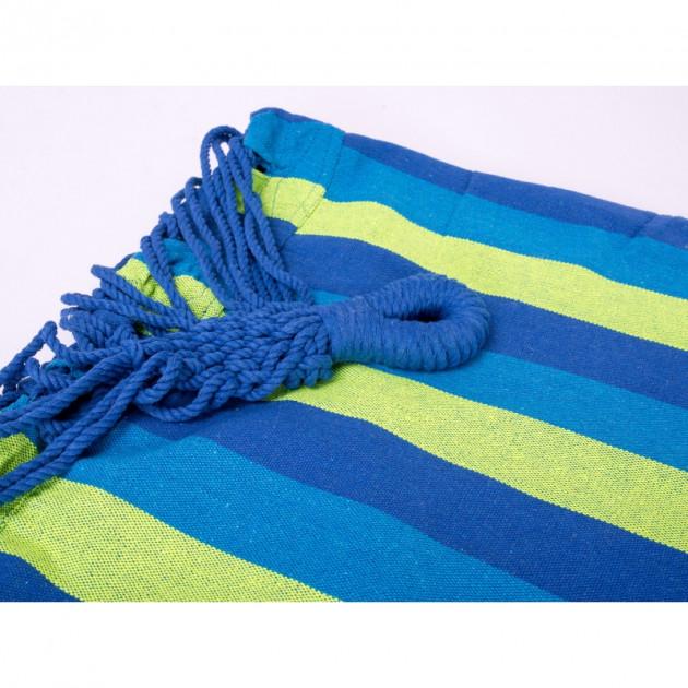 Гамак мексиканський з чохлом бавовна 200х80 см Синій з смужками (c168c0f4) - фото 5