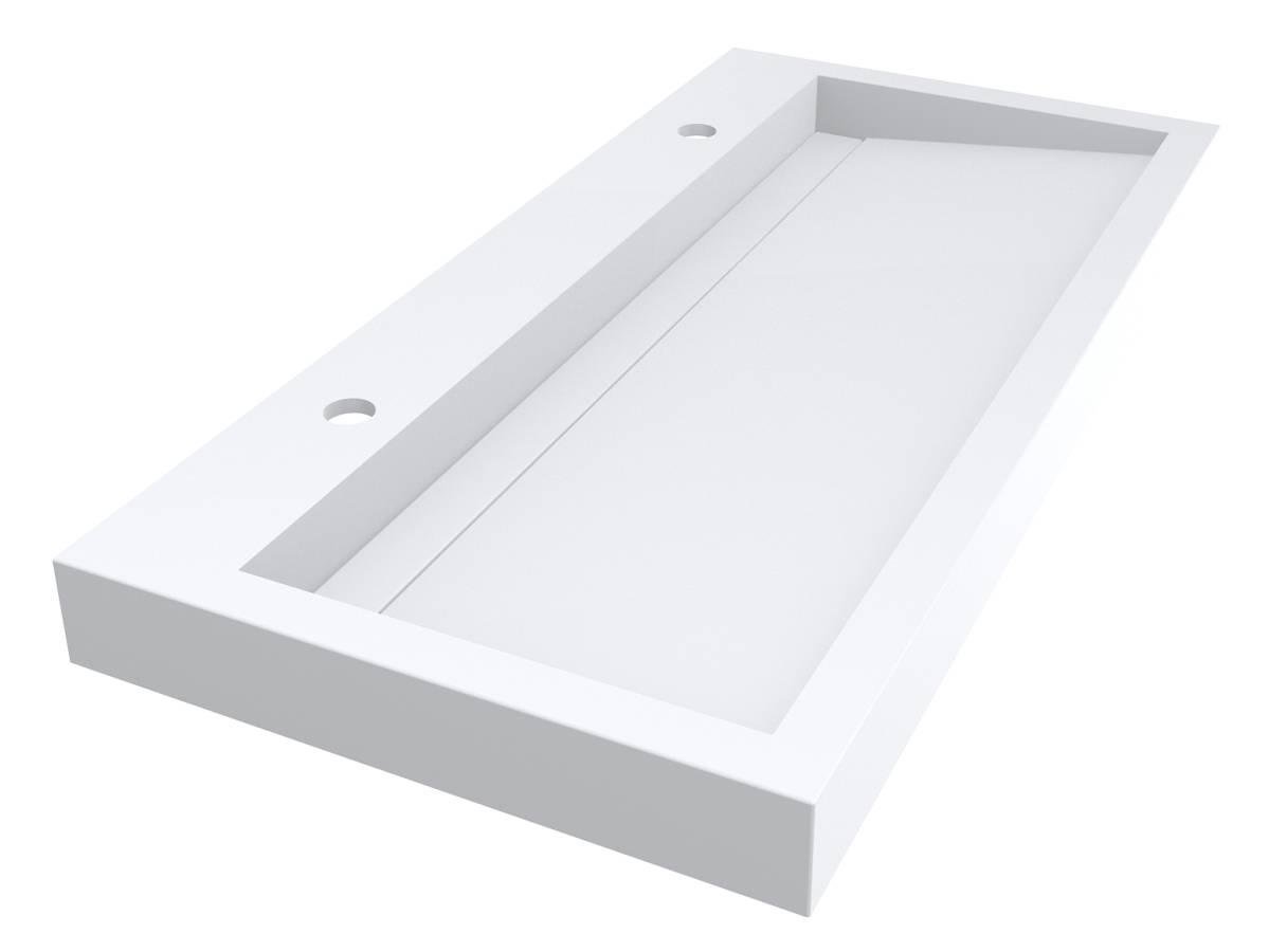 Умывальник Miraggio OLMOS 1200 MIRASOFT с литого мрамора матовый Белый (84186)