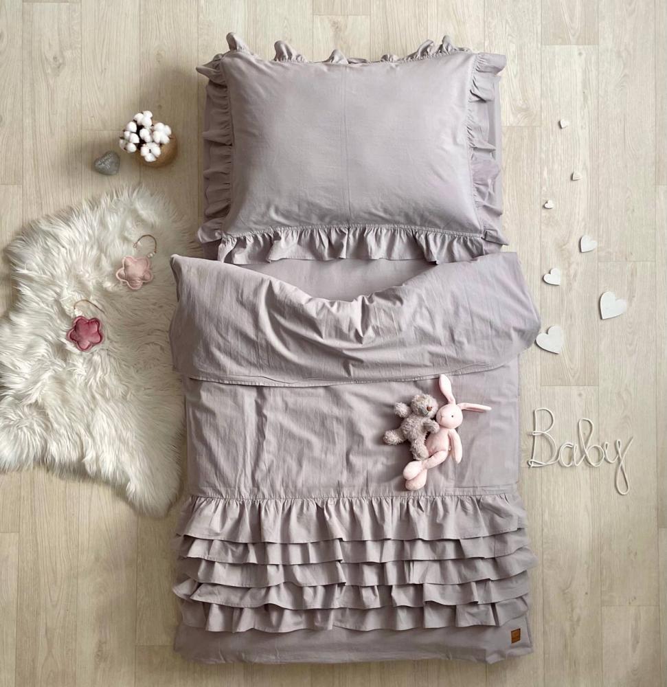 Комплект постельного белья детский Ясли варенка с рюшем Серый (0610652)