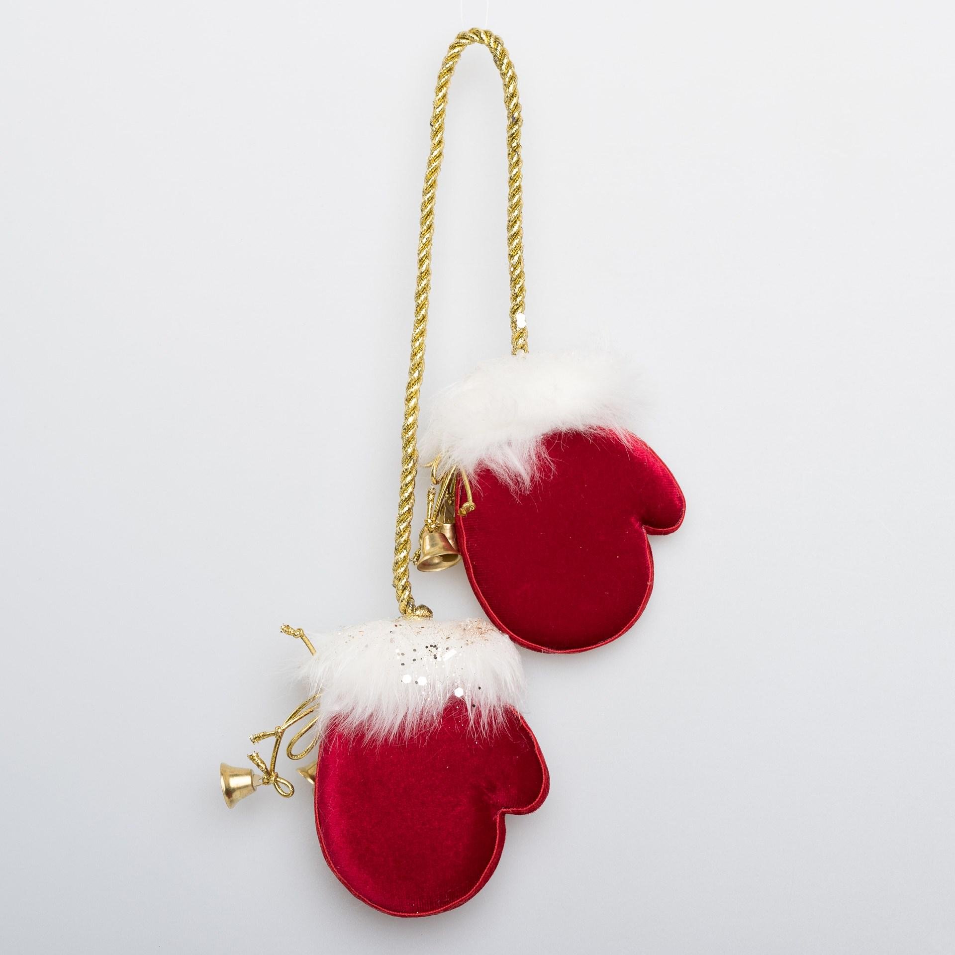 Іграшка на ялинку Флоріаль "Різдво" рукавички малятко 8 см (104)