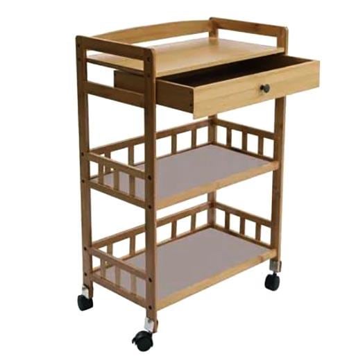 Этажерка для ванной из дерева на колесиках Лампарона Сиена (АБТ-006905)