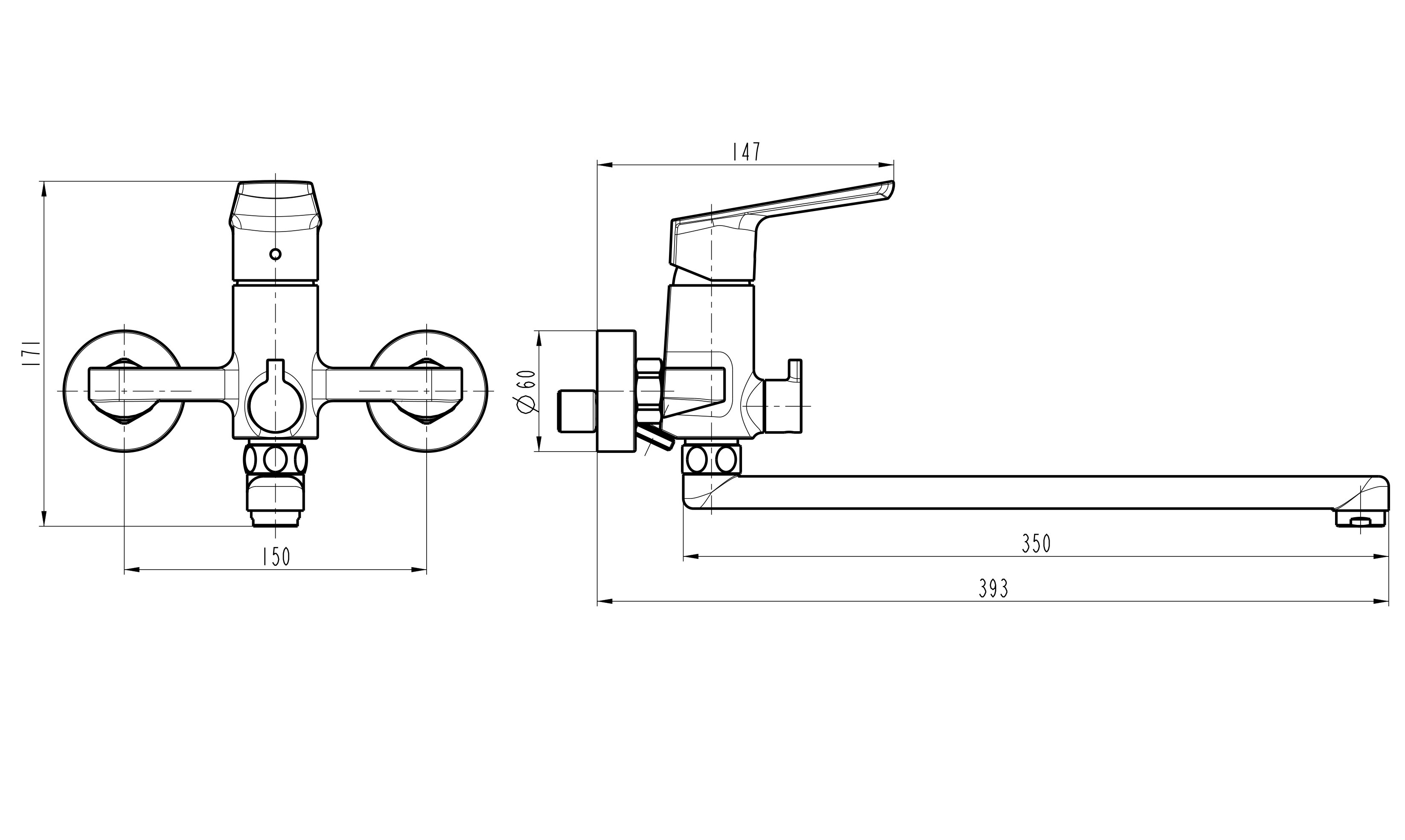 Змішувач для ванни Topaz LEXI TL21208-H57-0 - фото 3