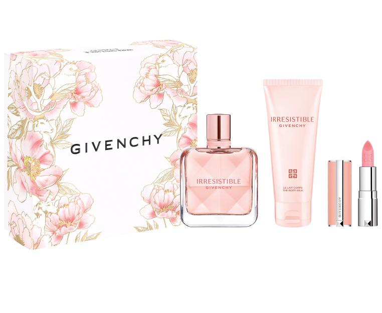 Подарочный набор для женщин Givenchy Irresistible Парфюмированная вода 50 мл/парфюмированный лосьон для тела 75 мл/бальзам для губ 1,5 г (374744)
