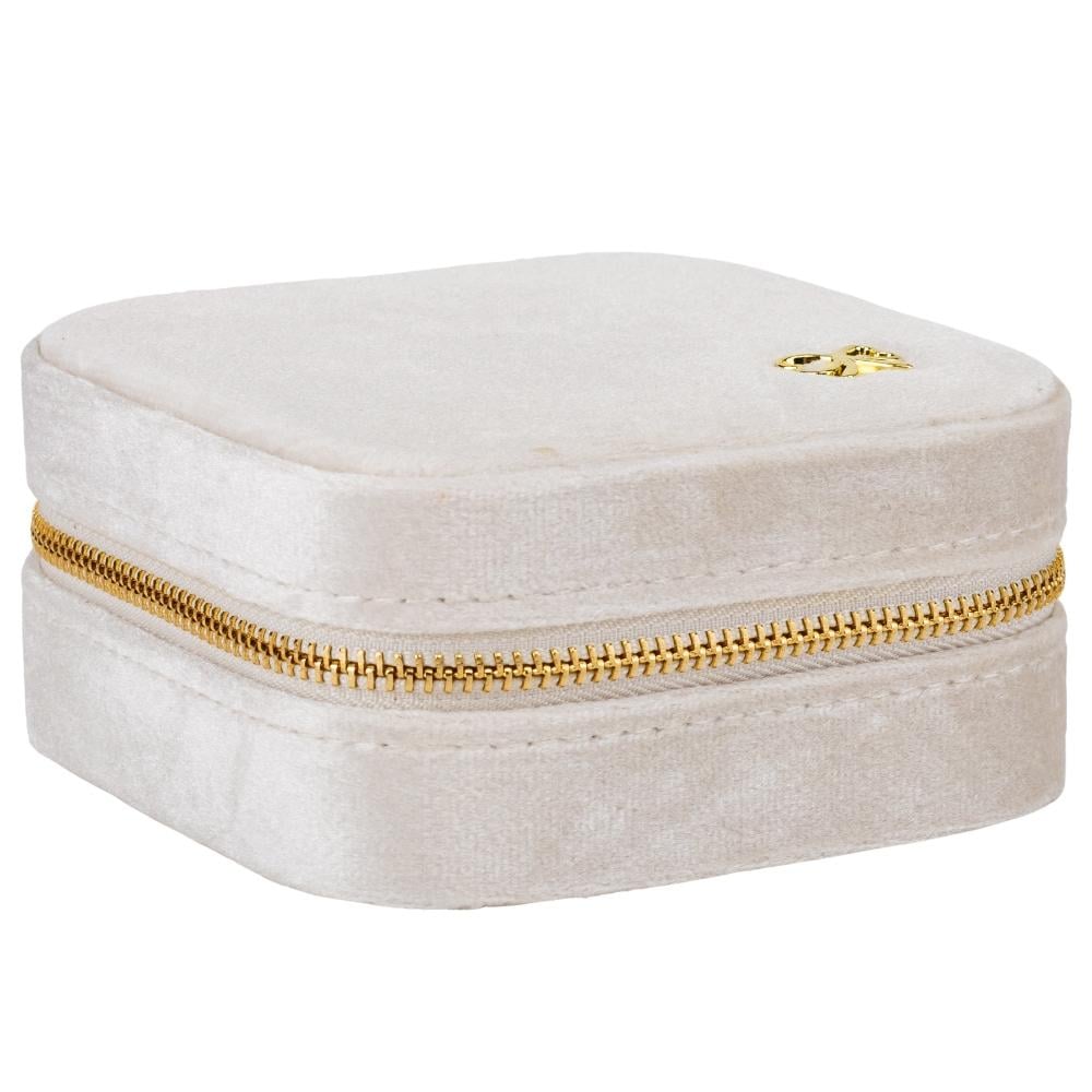 Шкатулка для украшений Elisey Элеганс велюр на молнии 10,5 см Белый (99-81-9188-004.2)