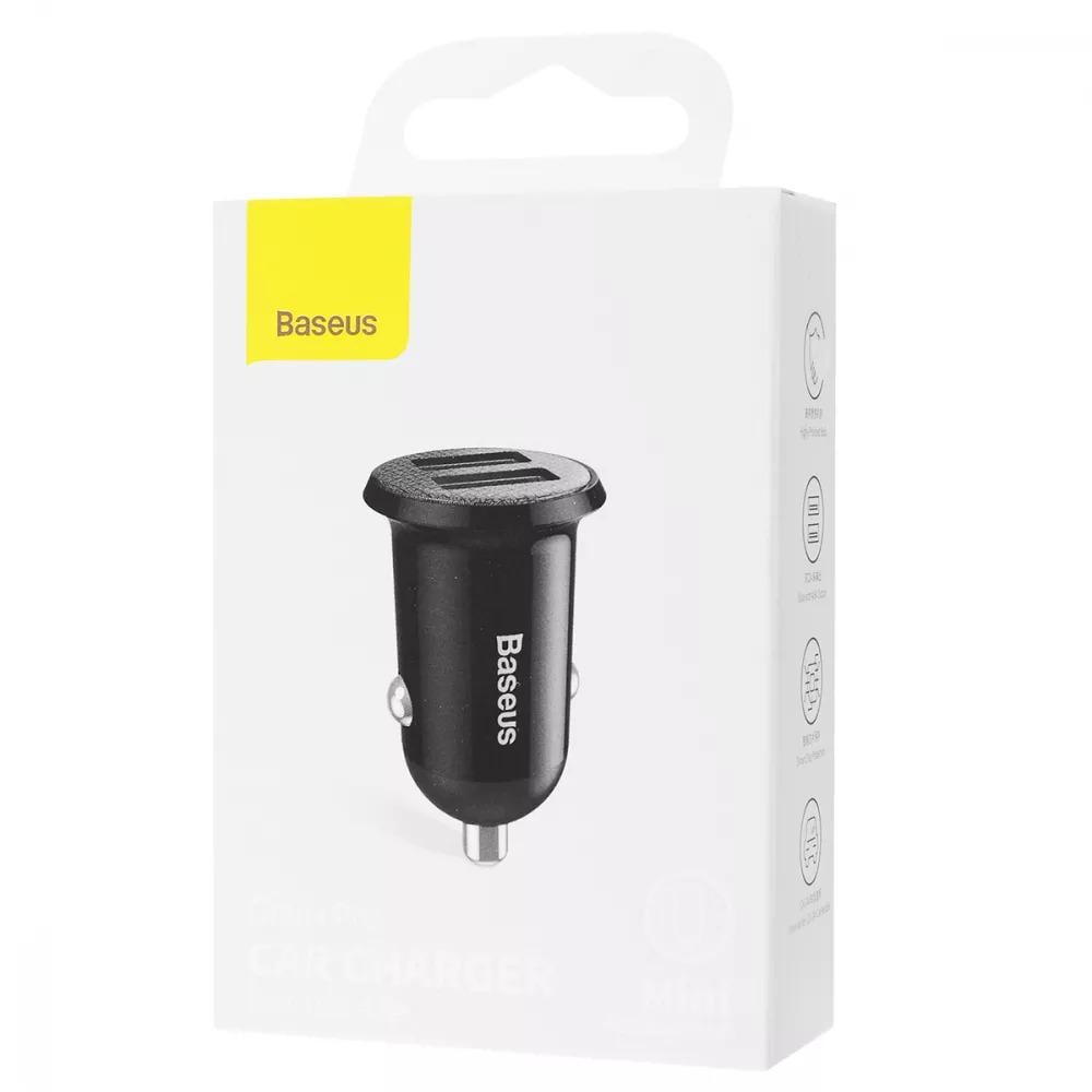 Адаптер автомобильный Baseus Grain Pro Car Charger 2xUSB 4.8A CCALLP-02 Black - фото 4