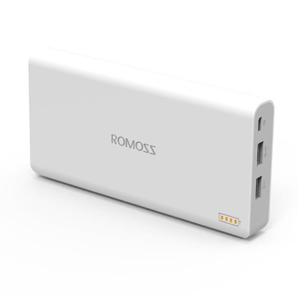 Портативное зарядное Romoss 2826 20000 mAh 2xUSB Белый (547638)