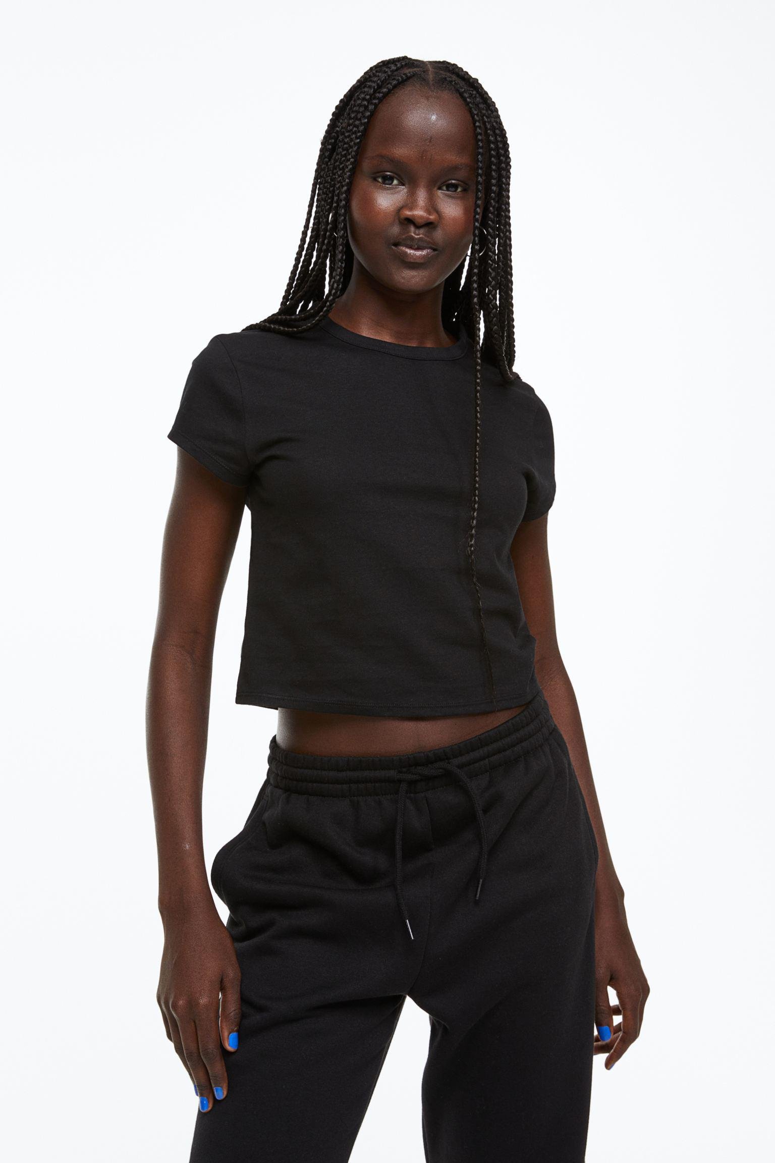 Футболка H&M XS Чорний (A15111074595)