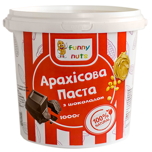 Арахісова паста FunnyNuts з шоколадом 1000 г (1313003286)