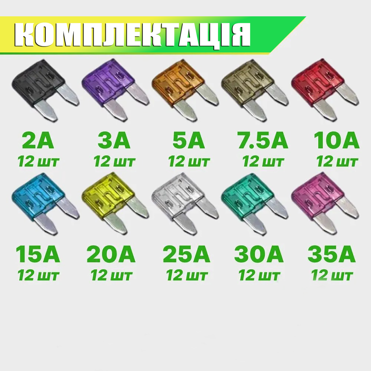 Автомобільні запобіжники Міні 120 шт. 2-35А в кейсі - фото 7 Автомобільні запобіжники Міні 120 шт. 2-35А в кейсі - фото 7
