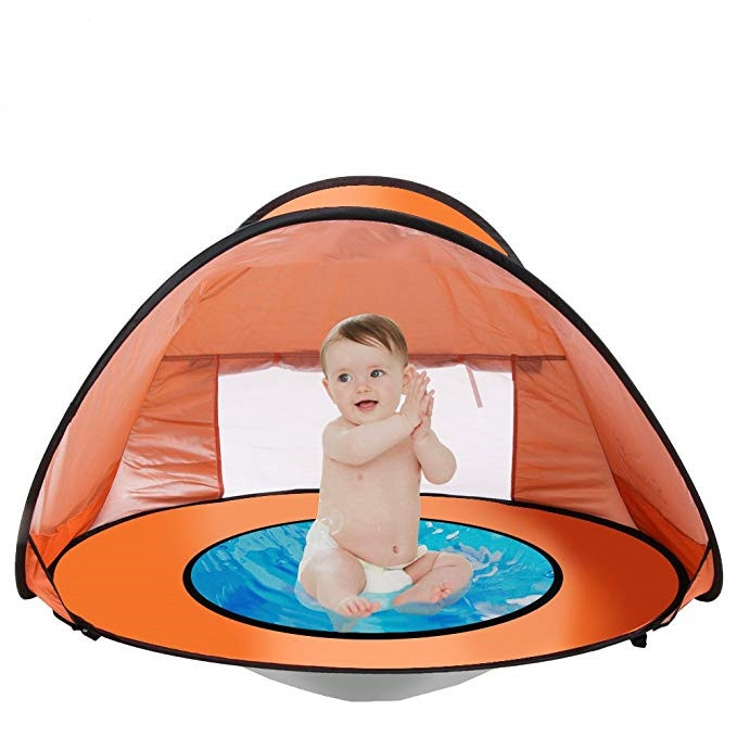 Намет Pool Baby Tent пляжний з басейном дитячий Помаранчевий - фото 3