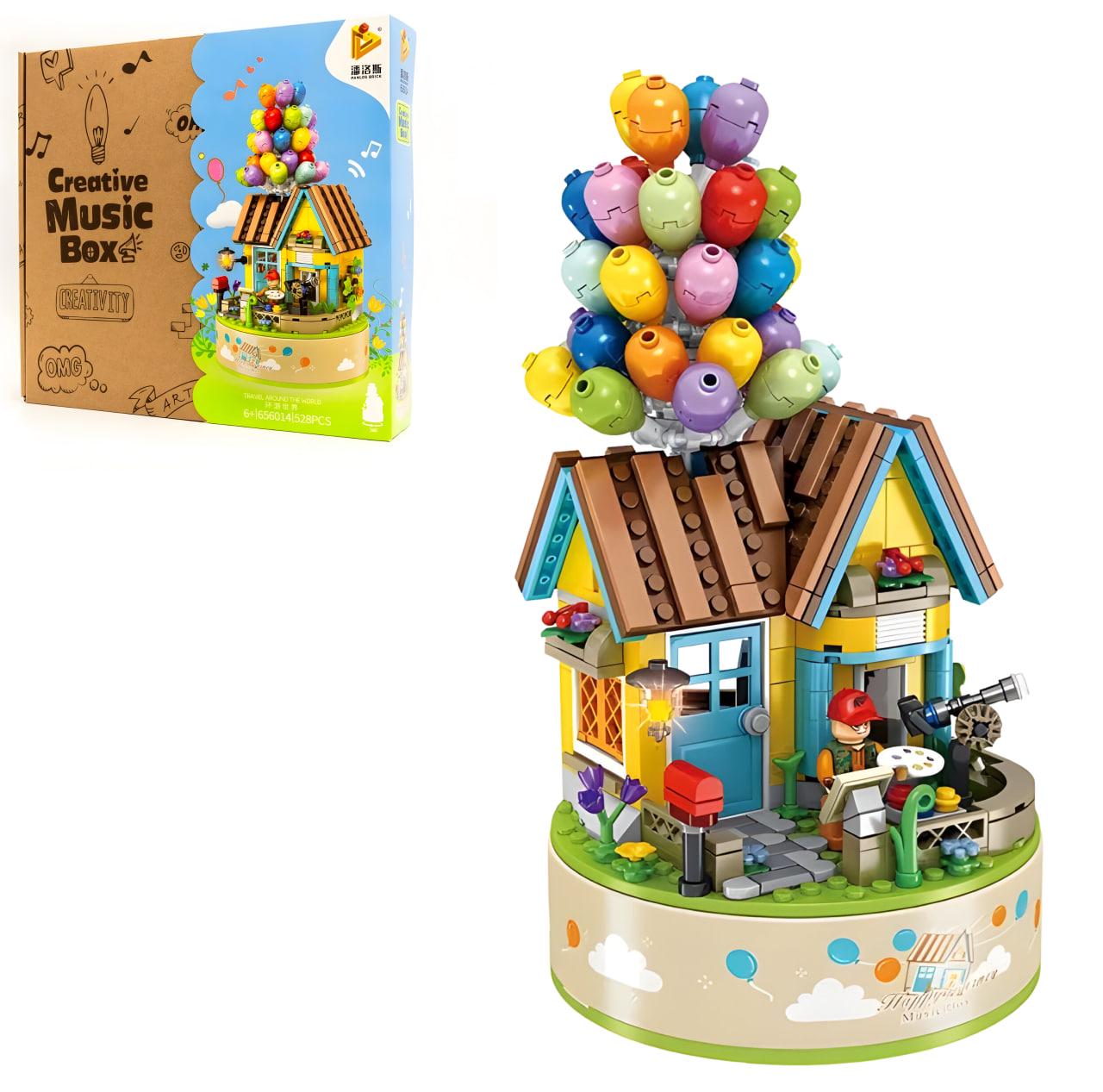 Конструктор 3D Музыкальный ящик Домик из воздушных шаров на 528 дет. (656014) Конструктор 3D Музыкальный ящик Домик из воздушных шаров на 528 дет. (656014)