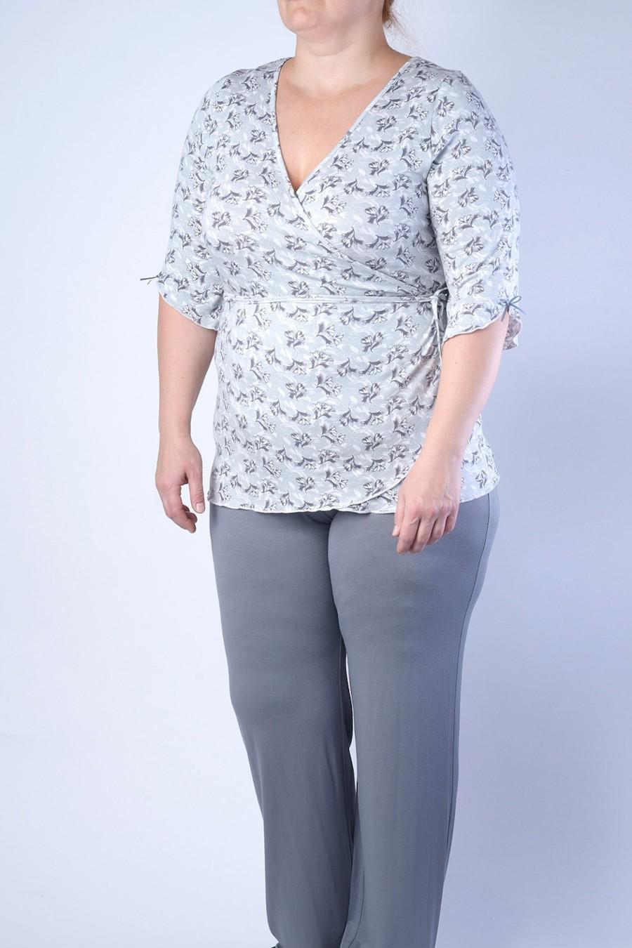 Комплект Lanett блуза/брюки р. 52/3XL Серо-голубой (67962)