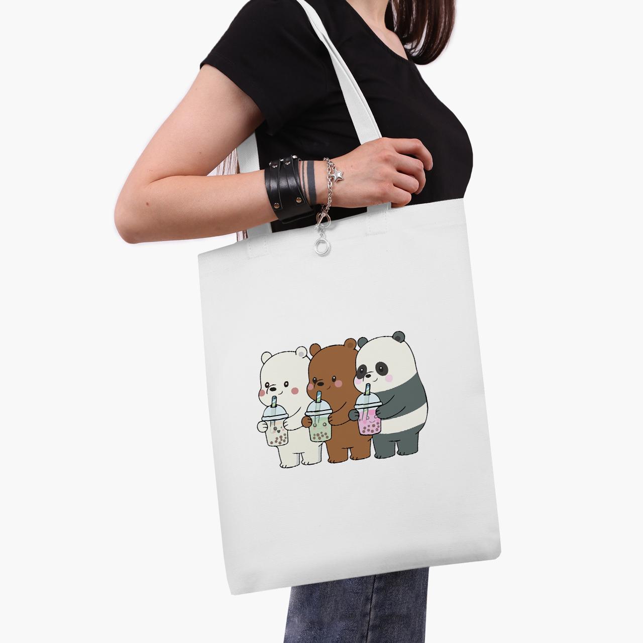 Эко сумка шоппер We Bare Bears 41x35 см Белый (9227-2896-WT1)