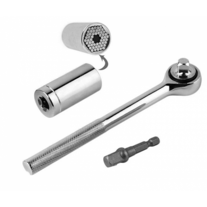 Гаечный ключ-трещетка универсальный торцевой 7-19 мм (1623765432) - фото 3 Гаечный ключ-трещетка универсальный торцевой 7-19 мм (1623765432) - фото 3