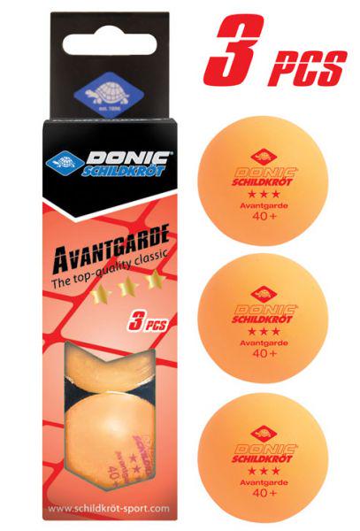 Мячи для настольного тенниса Donic Advantgarde 3 звездочки 40 3 шт. Orange (8299268) - фото 3