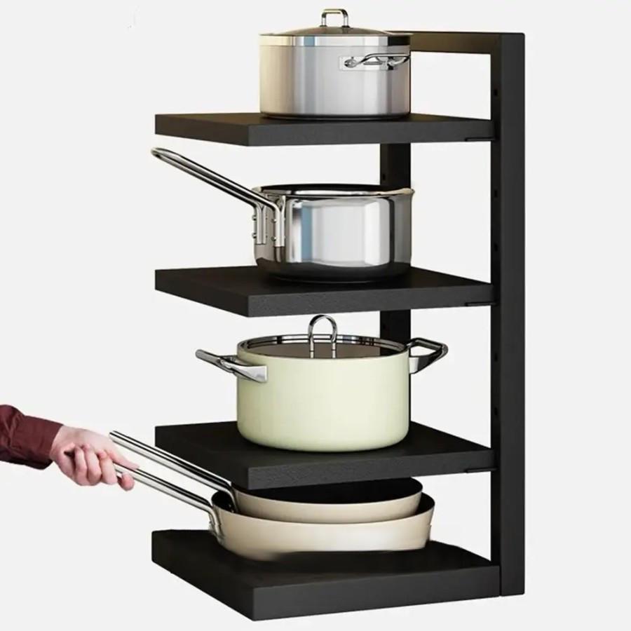 Кухонна полиця для зберігання каструль 3 рівня Kitchen shelf for storing pots (14250958) - фото 2