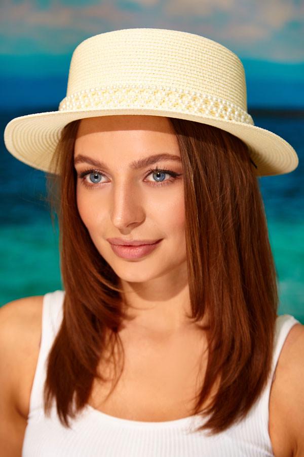Шляпа женская Braxton канатье Жемчужина Молочный (1730)