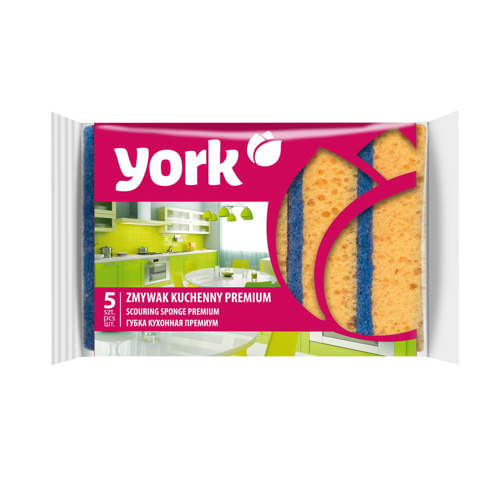 Губка для посуду York PREMIYM 5 шт. (1993191538) Губка для посуду York PREMIYM 5 шт. (1993191538)