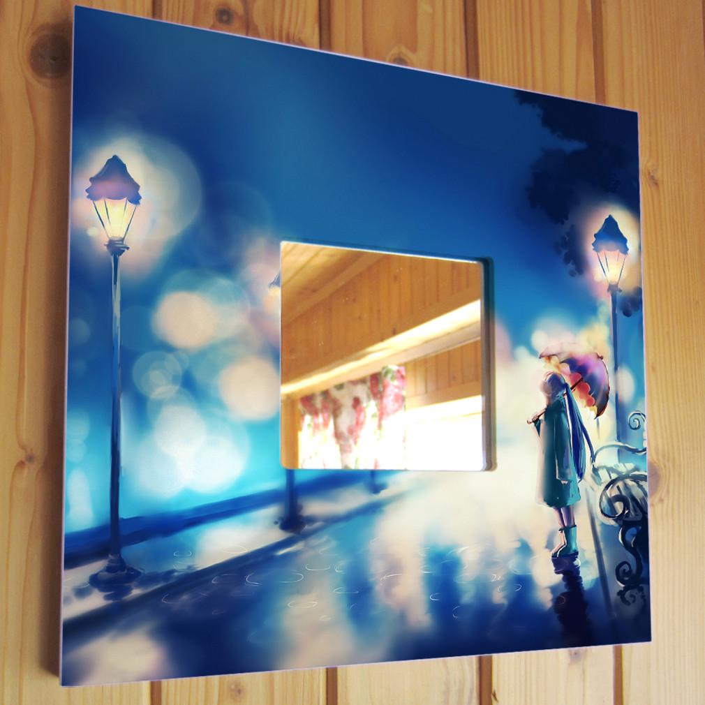 Зеркало декоративное Дождь 260х260 мм (M00704)