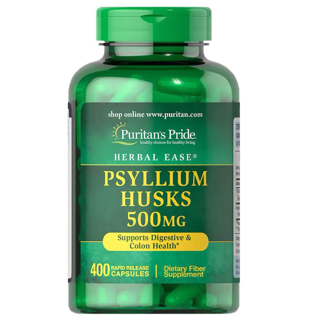 Шелуха подорожника Puritan's Pride Psyllium Husks 500 мг 400 капсул (#003244)