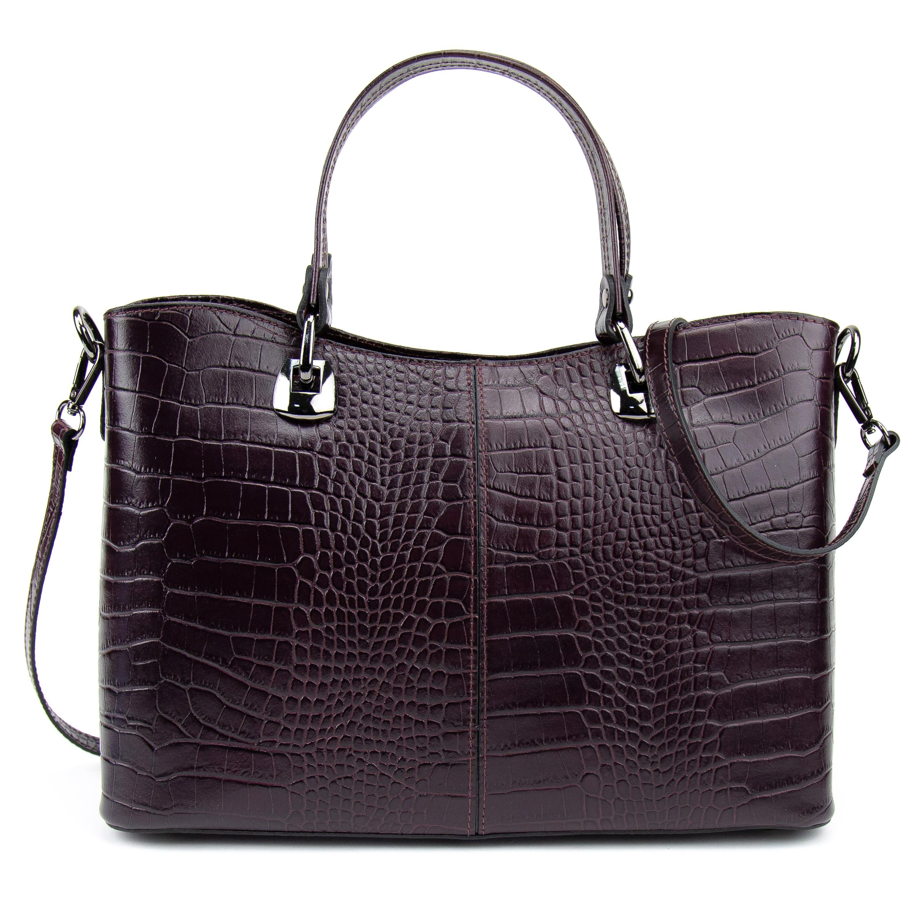 Жіноча сумка Royal Bag F-IT-5454BO-CR шкіряна Бордовий (8124)