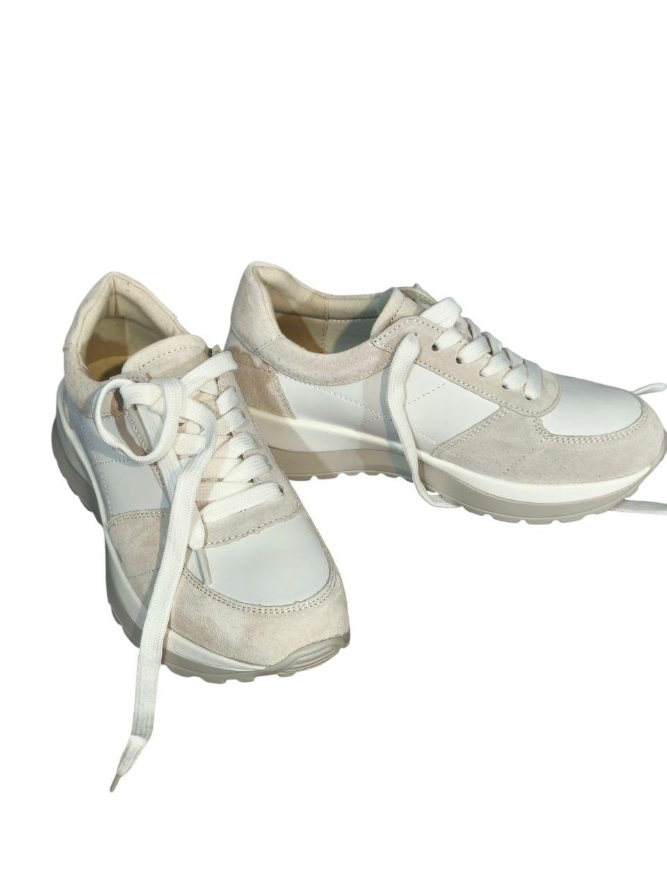 Кроссовки женские кожаные с замшевыми вставками KDSL р. 38 Белый (767-1) - фото 6 Кроссовки женские кожаные с замшевыми вставками KDSL р. 38 Белый (767-1) - фото 6