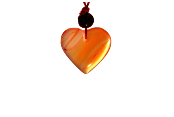 Амулет із каменю сердолік Серце 3,0x0,0x0,0 см (t07713)