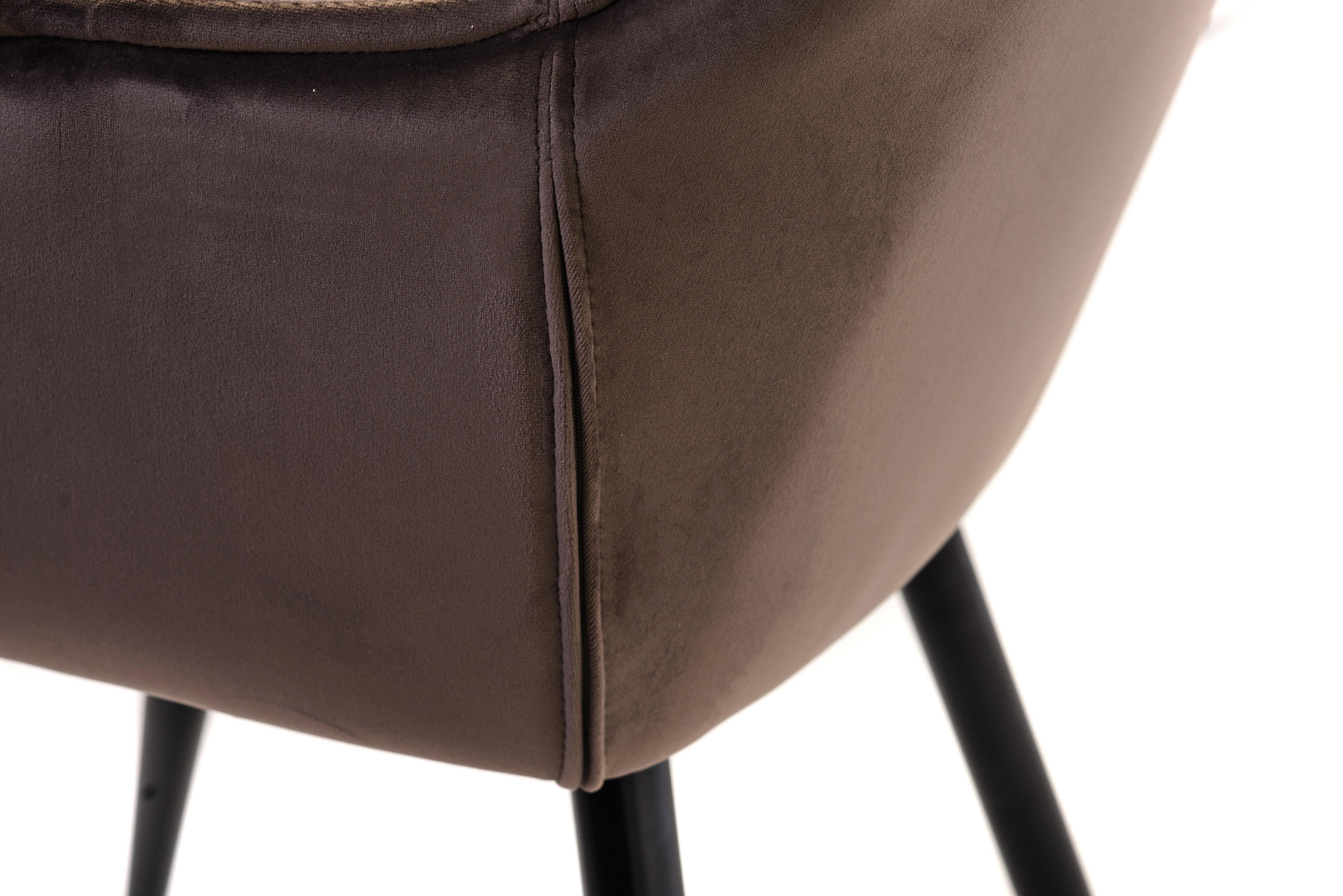 Стілець обідній Vetro Шоколад велюр/Чорний (M-65) - фото 8 Стілець обідній Vetro Шоколад велюр/Чорний (M-65) - фото 8