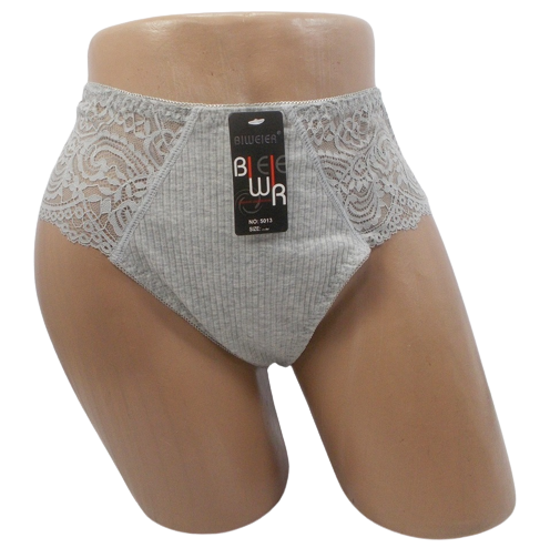 Женские трусики бразилиана Biweier 5013 в рубчик 3XL Серый (1726282523)
