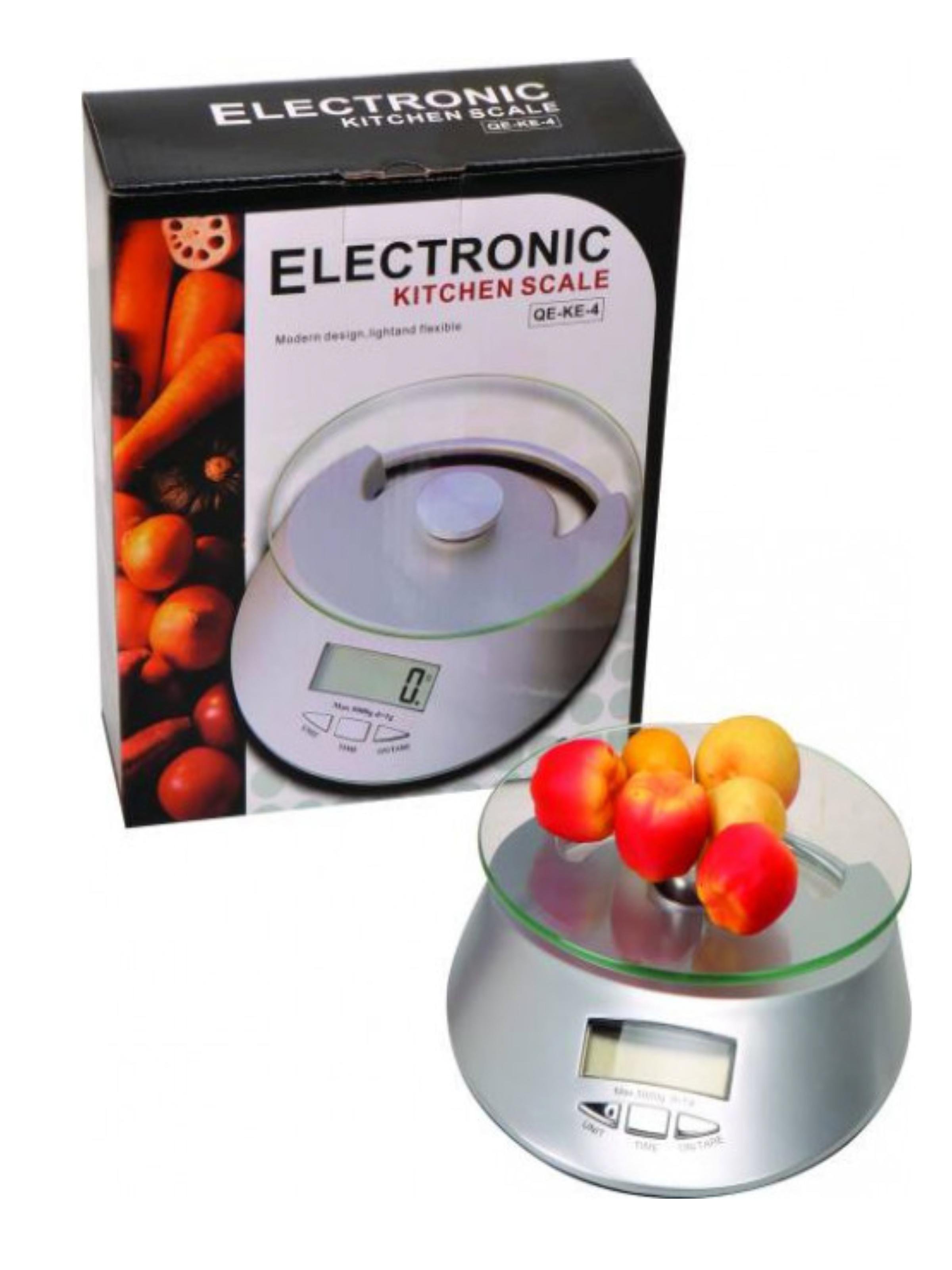 Ваги кухонні електронні Kayfovo KE 4 з чашею для зважування високоточні від 1 г до 5000 г (29125) Ваги кухонні електронні Kayfovo KE 4 з чашею для зважування високоточні від 1 г до 5000 г (29125)