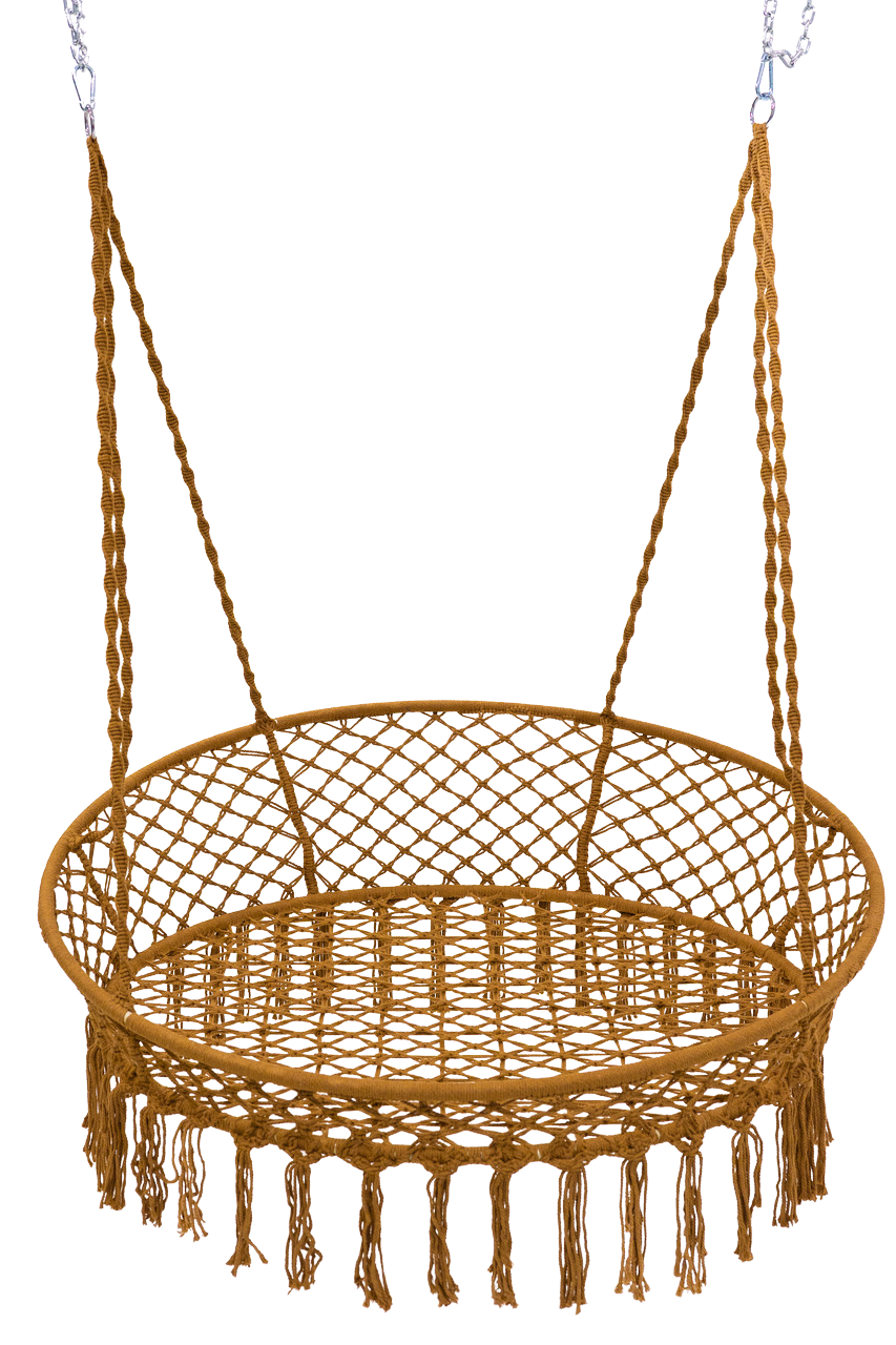 Качель круглая подвесная с подушкой WCG 140 см Коричневый (QNSW11BR1) - фото 5 Качель круглая подвесная с подушкой WCG 140 см Коричневый (QNSW11BR1) - фото 5