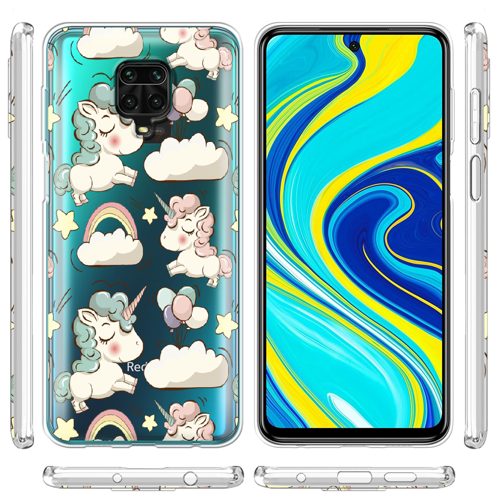 Чохол Boxface Xiaomi Redmi Note 9S Unicorns Прозорий силікон (39475-cc2-39475) - фото 3