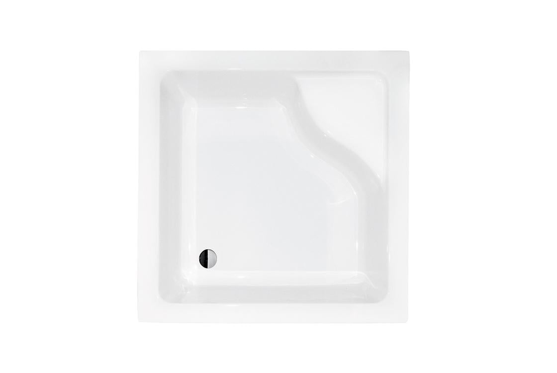 Душевой поддон Besco IGOR акриловый квадратный с сиденьем 80х80х25/35 см (1227455091)