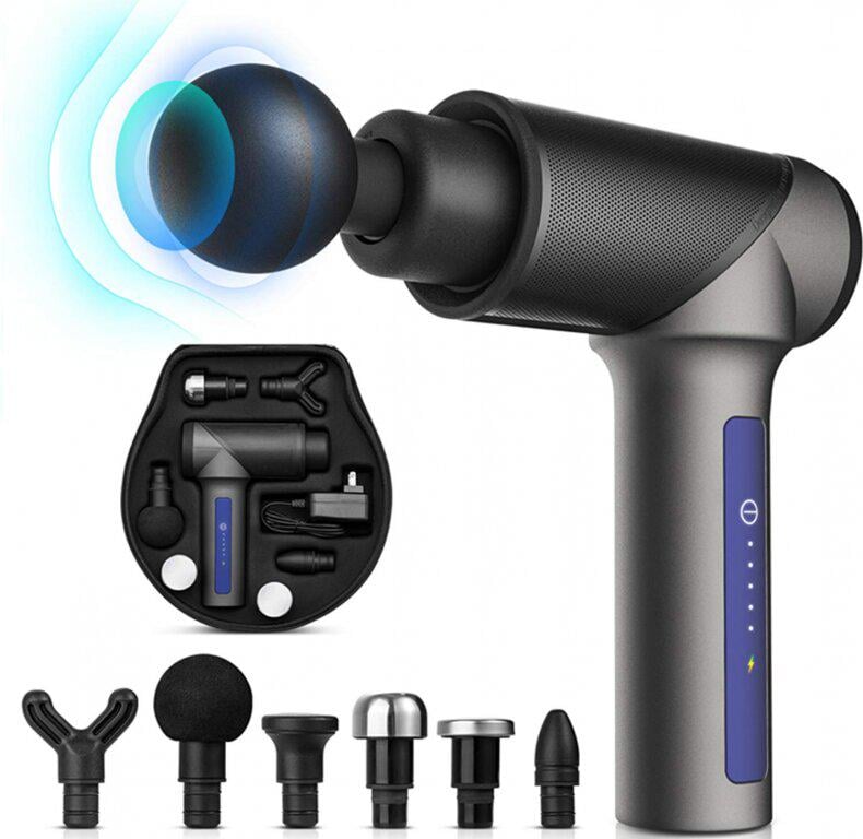 Масажер пістолет для тіла MASPRO MASSAGE GUN ударний вібраційний - фото 2