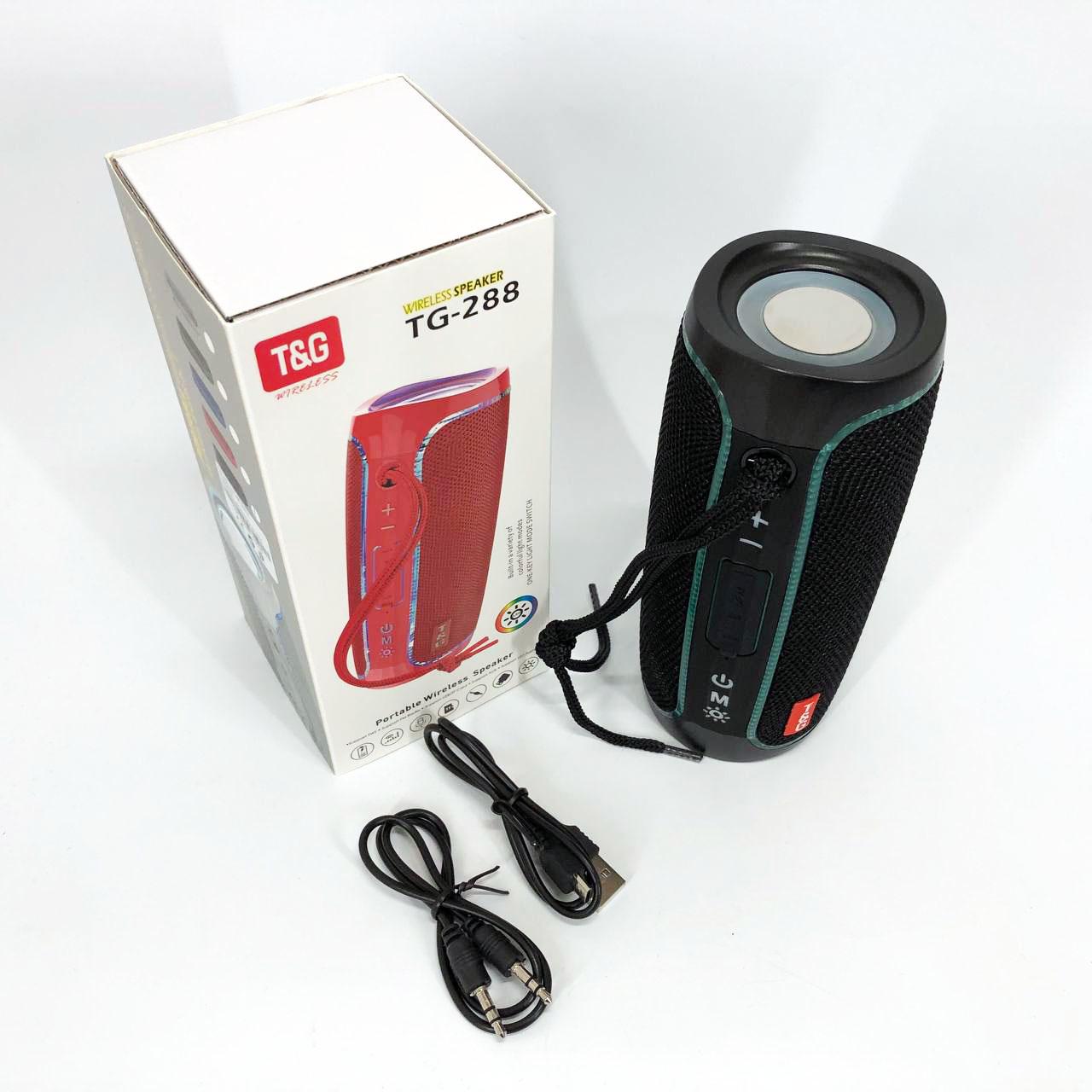 Портативна колонка Bluetooth з LED підсвічуванням Чорний (TG288) - фото 12 Портативна колонка Bluetooth з LED підсвічуванням Чорний (TG288) - фото 12