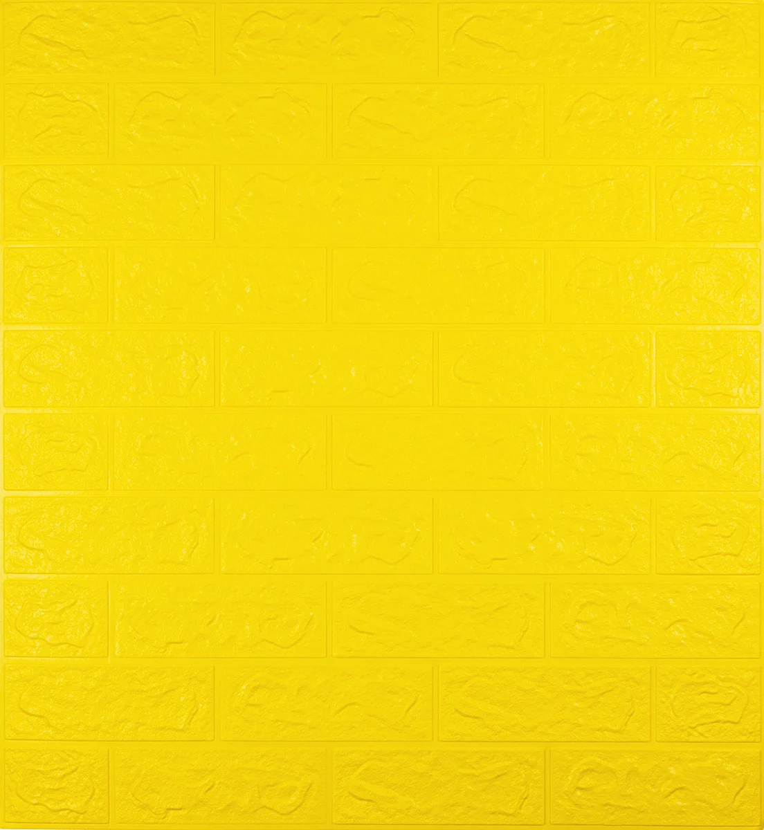 Самоклеюча 3D панель Sticker Wall декоративна під цеглу 700х770х5 мм Жовтий