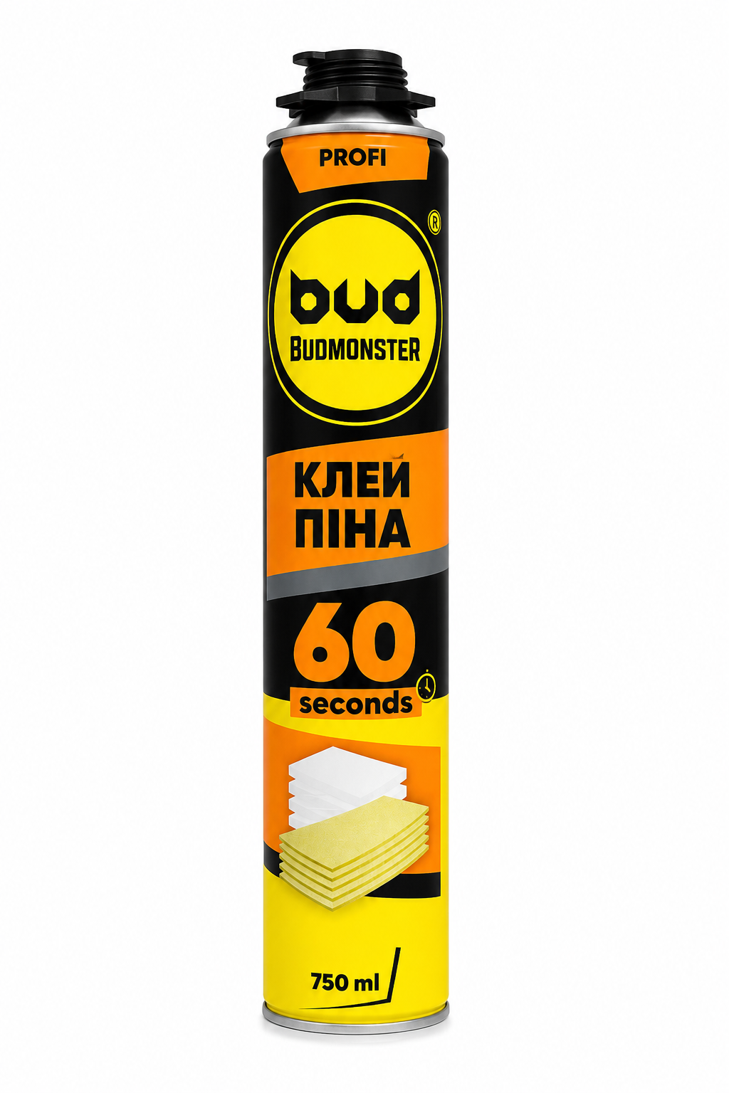 Клей-пена профессиональная Budmonster 60sec 750 мл 900 г (133157) Клей-пена профессиональная Budmonster 60sec 750 мл 900 г (133157)