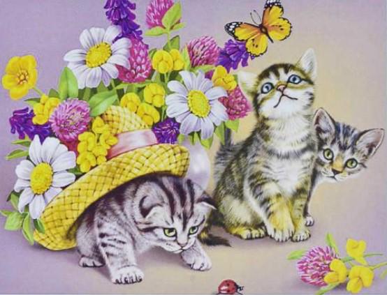 Алмазная мозаика TK Group Котики 30х40 см (GB70329)