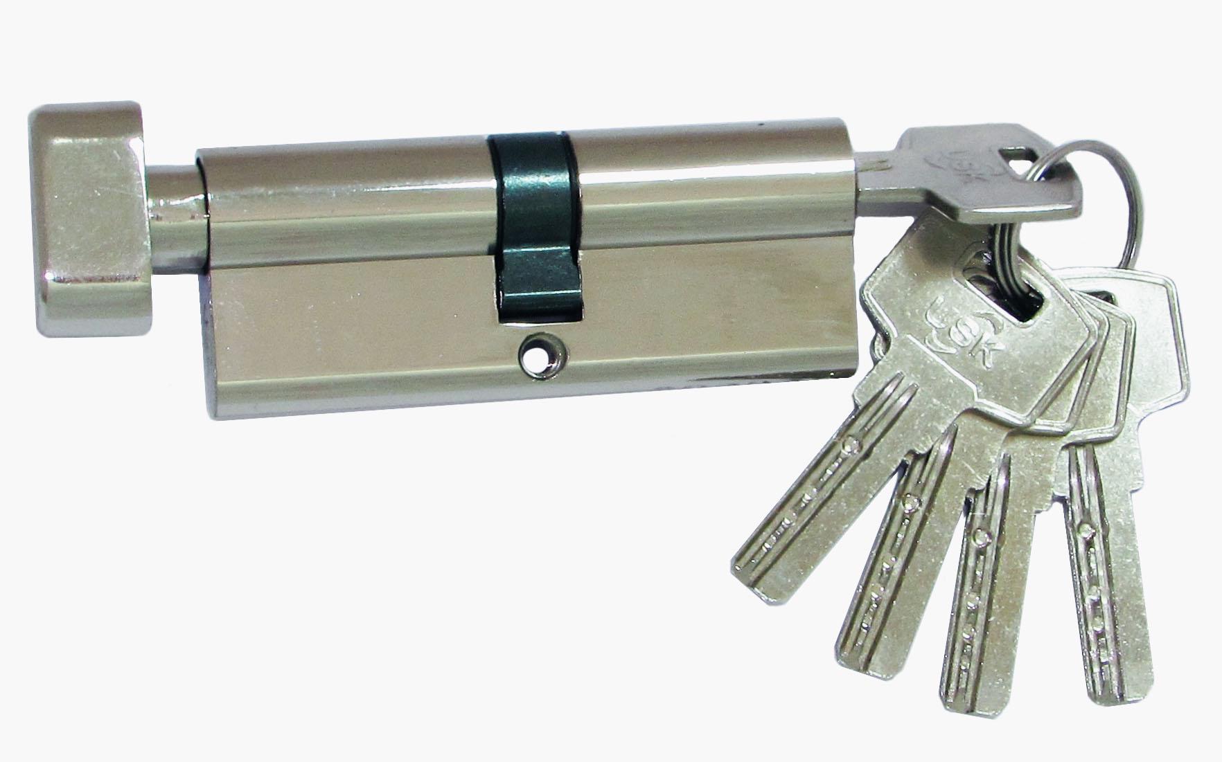 Цилиндровый механизм USK ZCi-70 35x35 ключ/поворотник Никель Цилиндровый механизм USK ZCi-70 35x35 ключ/поворотник Никель